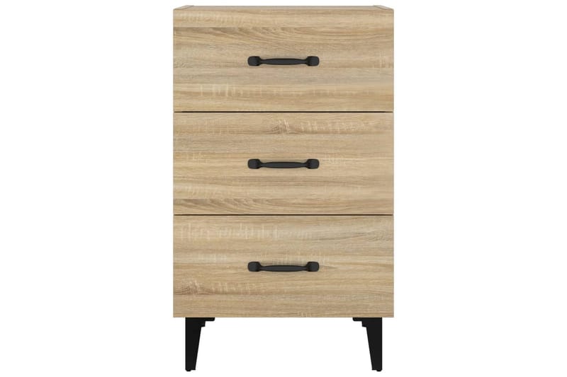 beBasic sengebord 40x40x66 cm konstrueret træ sonoma-eg - Brun - Møbler - Borde - Aflastningsbord - Sengebord