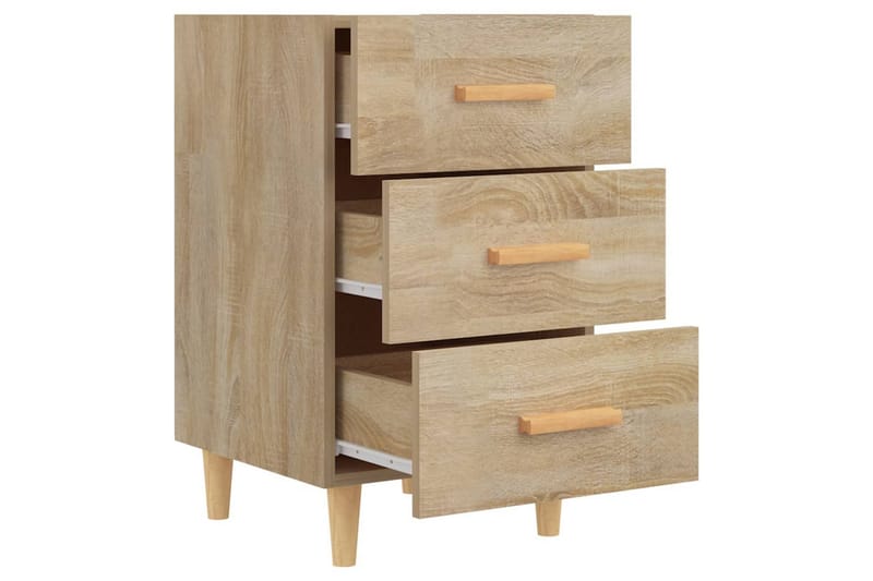 beBasic sengebord 40x40x66 cm konstrueret træ sonoma-eg - Brun - Møbler - Borde - Aflastningsbord - Sengebord