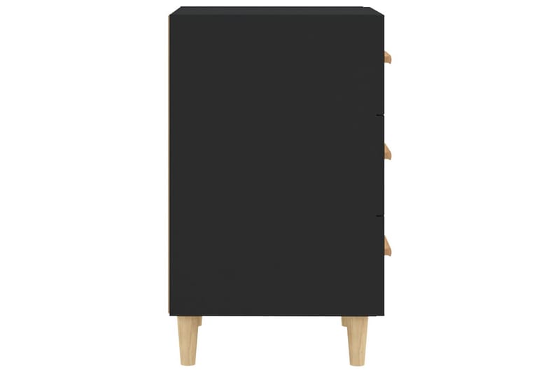 beBasic sengebord 40x40x66 cm konstrueret træ sort - Sort - Sengebord