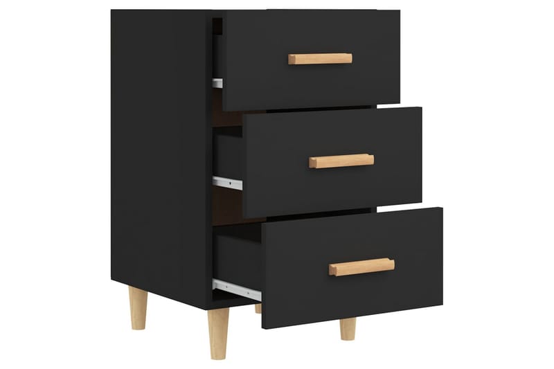 beBasic sengebord 40x40x66 cm konstrueret træ sort - Sort - Møbler - Borde - Aflastningsbord - Sengebord