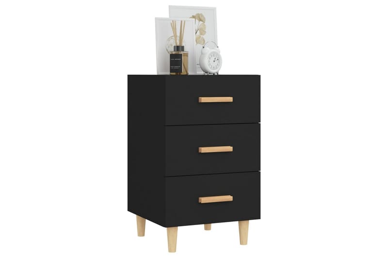 beBasic sengebord 40x40x66 cm konstrueret træ sort - Sort - Møbler - Borde - Aflastningsbord - Sengebord