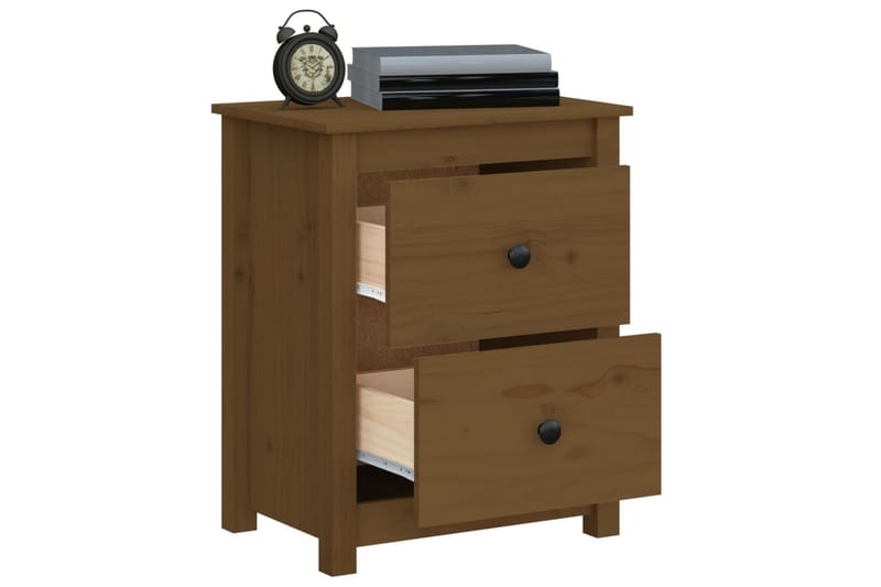 beBasic sengebord 50x35x61,5 cm massivt fyrretræ gyldenbrun - Brun - Møbler - Borde - Aflastningsbord - Sengebord