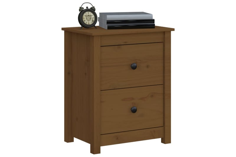 beBasic sengebord 50x35x61,5 cm massivt fyrretræ gyldenbrun - Brun - Møbler - Borde - Aflastningsbord - Sengebord