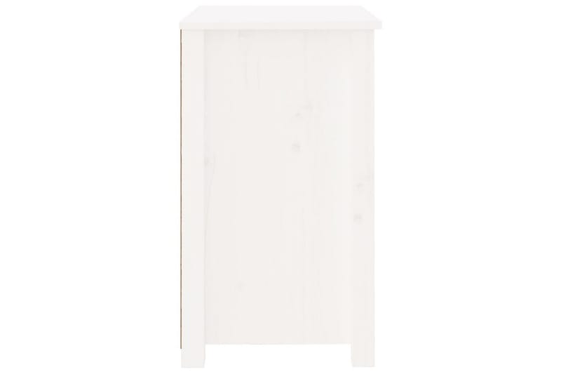 beBasic sengebord 50x35x61,5 cm massivt fyrretræ hvid - Hvid - Sengebord
