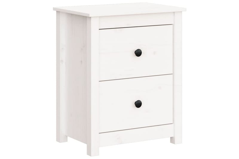 beBasic sengebord 50x35x61,5 cm massivt fyrretræ hvid - Hvid - Møbler - Borde - Aflastningsbord - Sengebord