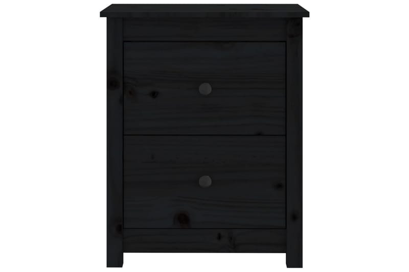 beBasic sengebord 50x35x61,5 cm massivt fyrretræ sort - Sort - Møbler - Borde - Aflastningsbord - Sengebord