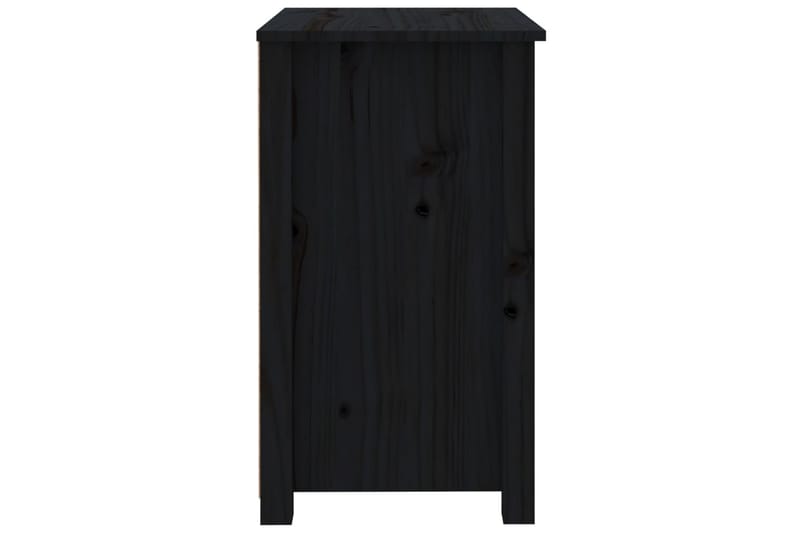 beBasic sengebord 50x35x61,5 cm massivt fyrretræ sort - Sort - Møbler - Borde - Aflastningsbord - Sengebord