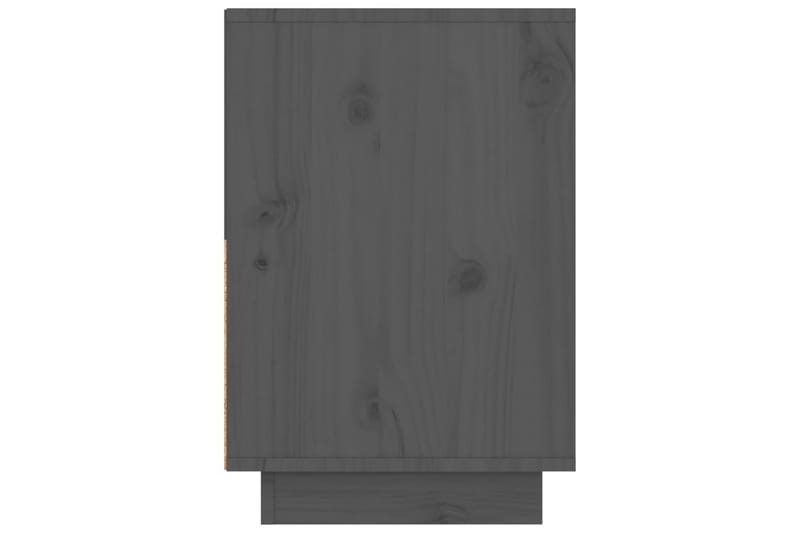 beBasic sengebord 60x34x51 cm massivt fyrretræ grå - GrÃ¥ - Sengebord