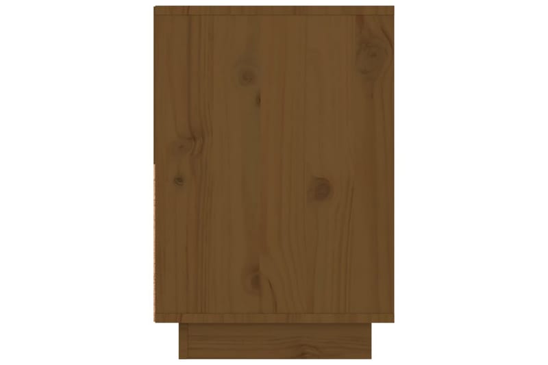 beBasic sengebord 60x34x51 cm massivt fyrretræ gyldenbrun - Brun - Sengebord