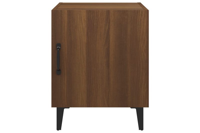 beBasic sengebord konstrueret træ brun egetræsfarve - Brun - Møbler - Borde - Aflastningsbord - Sengebord