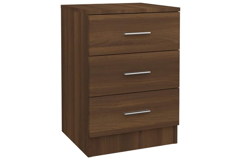 beBasic sengeborde 2 stk. 38x35x56 cm konstrueret træ brun egetræsfarve - Brun - Møbler - Borde - Aflastningsbord - Sengebord