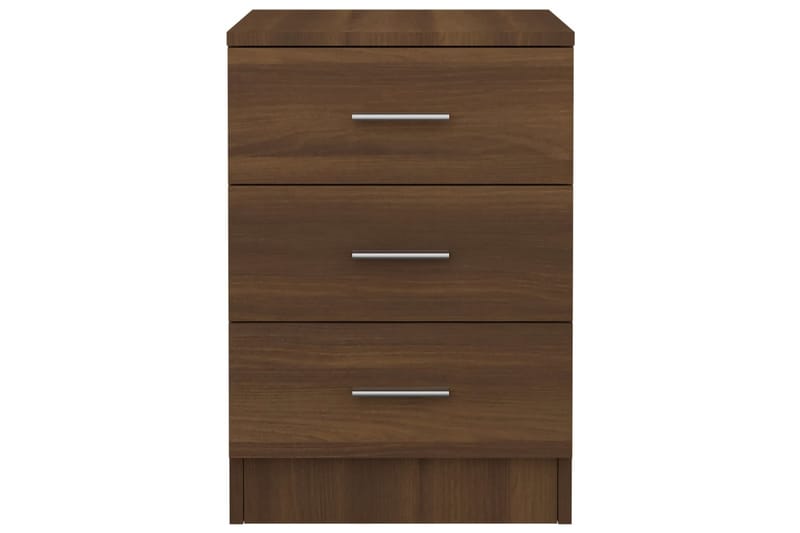 beBasic sengeborde 2 stk. 38x35x56 cm konstrueret træ brun egetræsfarve - Brun - Møbler - Borde - Aflastningsbord - Sengebord