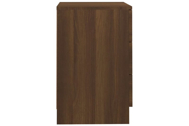 beBasic sengeborde 2 stk. 38x35x56 cm konstrueret træ brun egetræsfarve - Brun - Møbler - Borde - Aflastningsbord - Sengebord