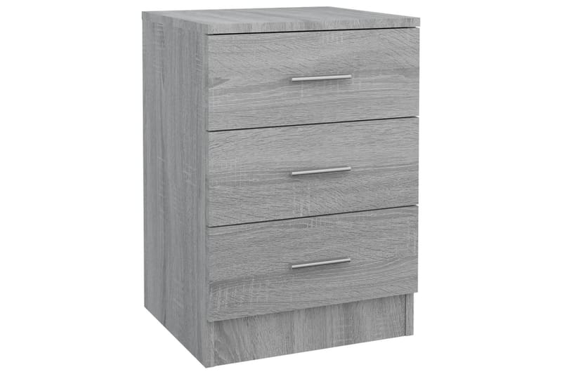beBasic sengeborde 2 stk. 38x35x56 cm konstrueret træ grå sonoma-eg - GrÃ¥ - Møbler - Borde - Aflastningsbord - Sengebord