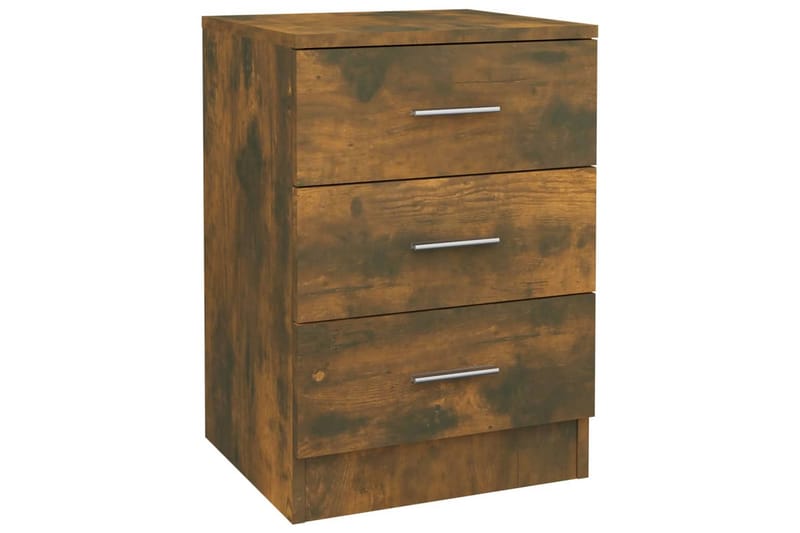 beBasic sengeborde 2 stk. 38x35x56 cm konstrueret træ røget egetræ - Brun - Sengebord