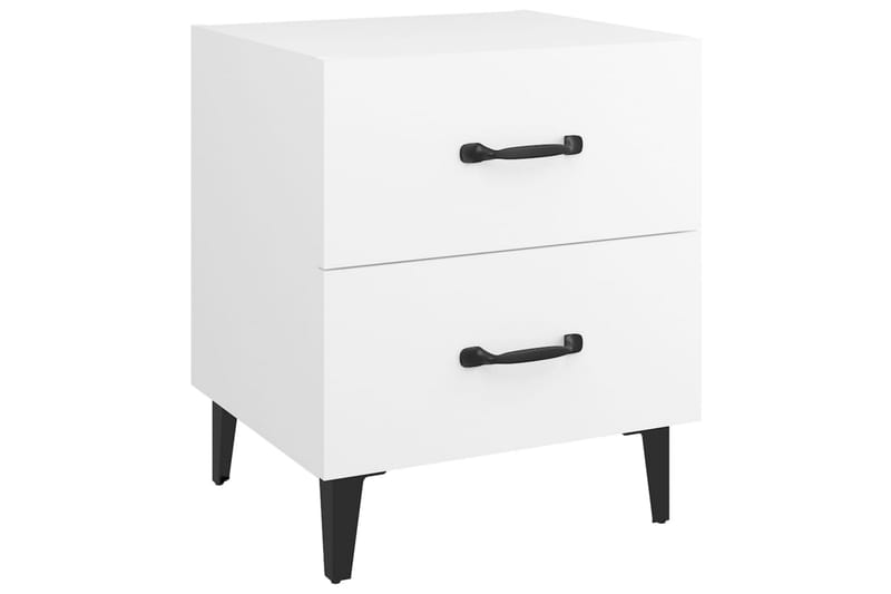 beBasic sengeborde 2 stk. 40x35x47,5 cm hvid - Hvid - Møbler - Borde - Aflastningsbord - Sengebord
