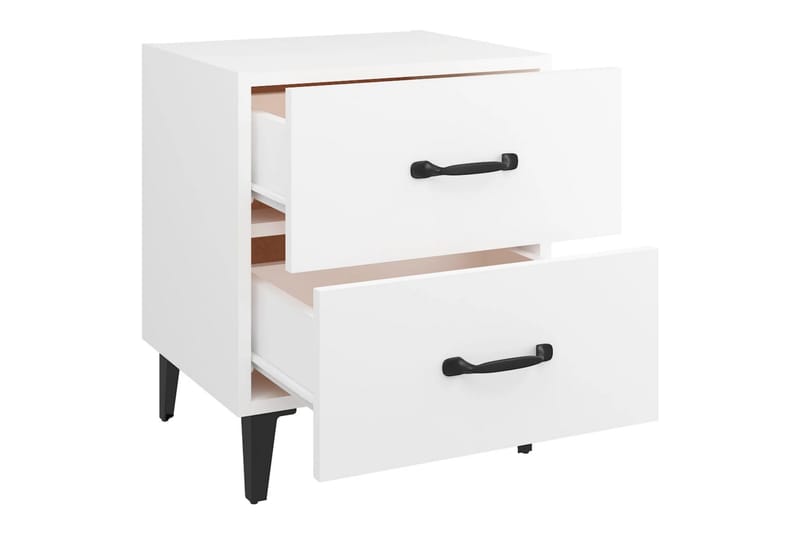 beBasic sengeborde 2 stk. 40x35x47,5 cm hvid - Hvid - Møbler - Borde - Aflastningsbord - Sengebord