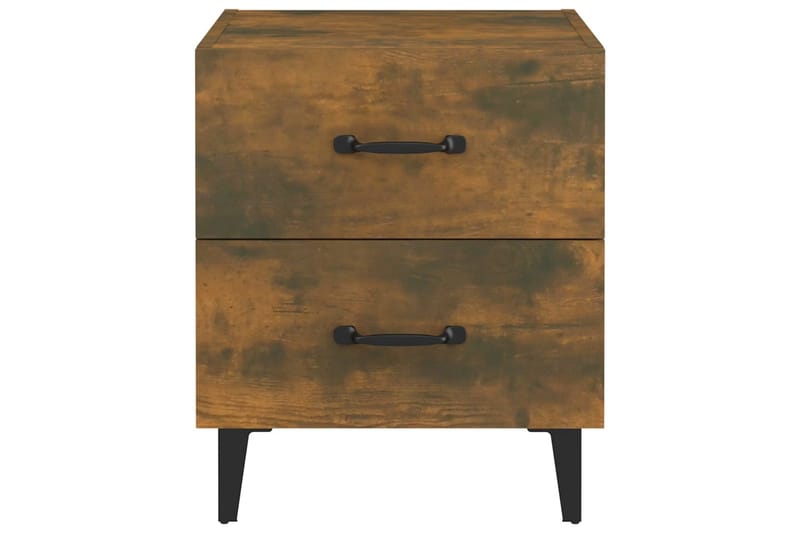 beBasic sengeborde 2 stk. 40x35x47,5 cm røget egetræsfarve - Brun - Møbler - Borde - Aflastningsbord - Sengebord