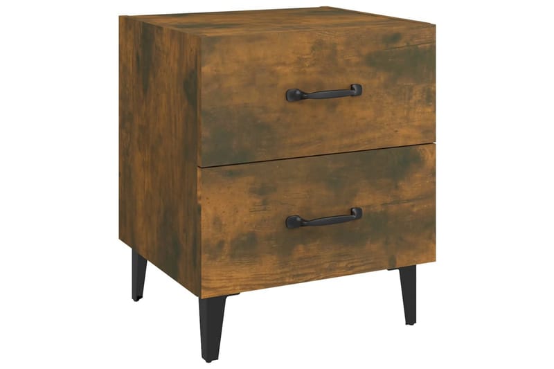 beBasic sengeborde 2 stk. 40x35x47,5 cm røget egetræsfarve - Brun - Møbler - Borde - Aflastningsbord - Sengebord