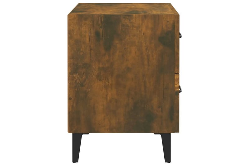 beBasic sengeborde 2 stk. 40x35x47,5 cm røget egetræsfarve - Brun - Møbler - Borde - Aflastningsbord - Sengebord