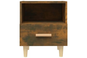 beBasic sengeborde 2 stk. 40x35x47 cm røget egetræsfarve - Brun - Møbler - Borde - Aflastningsbord - Sengebord