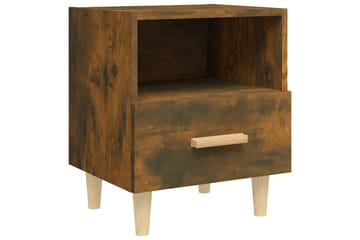 beBasic sengeborde 2 stk. 40x35x47 cm røget egetræsfarve - Brun - Møbler - Borde - Aflastningsbord - Sengebord