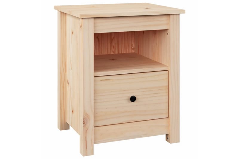 beBasic sengeborde 2 stk. 40x35x49 cm massivt fyrretræ - Brun - Sengebord