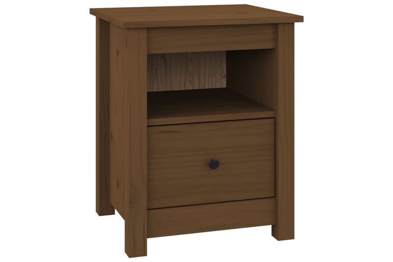 beBasic sengeborde 2 stk. 40x35x49 cm massivt fyrretræ gyldenbrun - Brun - Møbler - Borde - Aflastningsbord - Sengebord