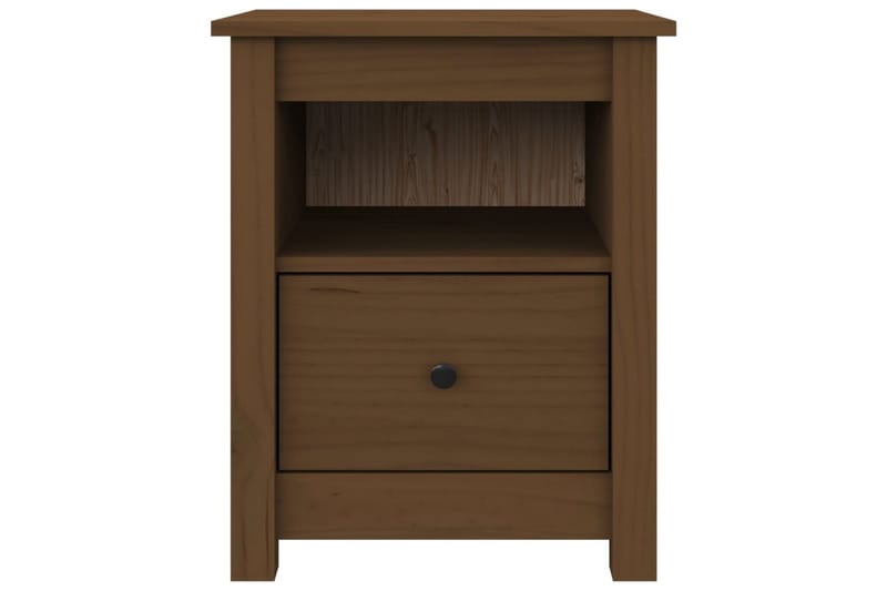 beBasic sengeborde 2 stk. 40x35x49 cm massivt fyrretræ gyldenbrun - Brun - Møbler - Borde - Aflastningsbord - Sengebord