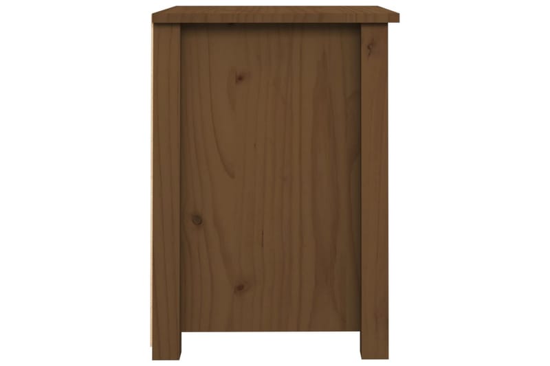 beBasic sengeborde 2 stk. 40x35x49 cm massivt fyrretræ gyldenbrun - Brun - Sengebord