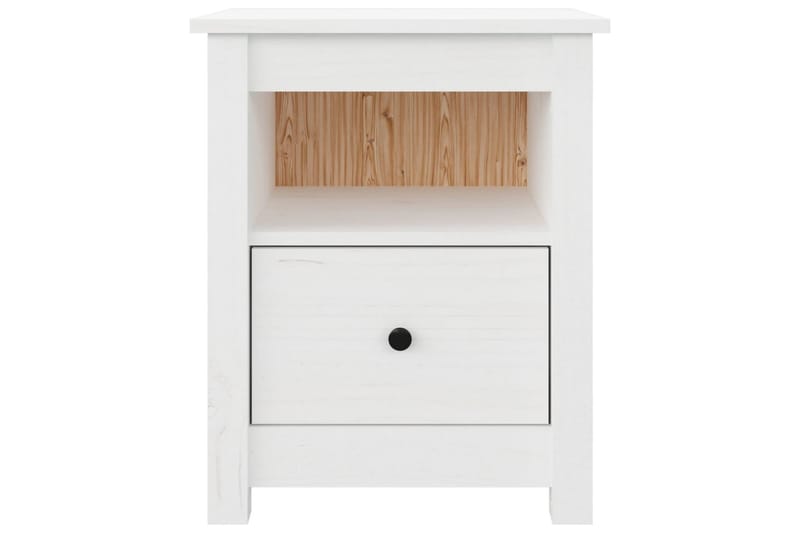 beBasic sengeborde 2 stk. 40x35x49 cm massivt fyrretræ hvid - Hvid - Møbler - Borde - Aflastningsbord - Sengebord