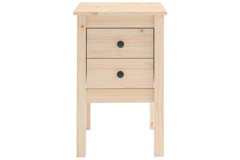 beBasic sengeborde 2 stk. 40x35x61,5 cm massivt fyrretræ - Brun - Sengebord