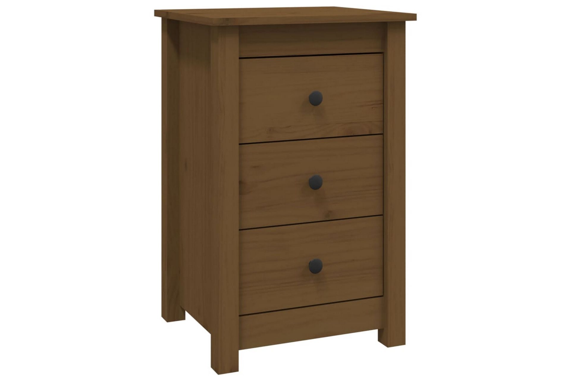 beBasic sengeborde 2 stk. 40x35x61,5 cm massivt fyrretræ gyldenbrun - Brun - Møbler - Borde - Aflastningsbord - Sengebord
