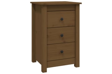 beBasic sengeborde 2 stk. 40x35x61,5 cm massivt fyrretræ gyldenbrun - Brun - Møbler - Borde - Aflastningsbord - Sengebord