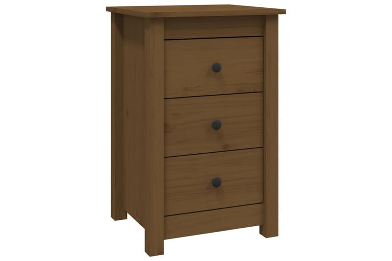 beBasic sengeborde 2 stk. 40x35x61,5 cm massivt fyrretræ gyldenbrun - Brun - Møbler - Borde - Aflastningsbord - Sengebord