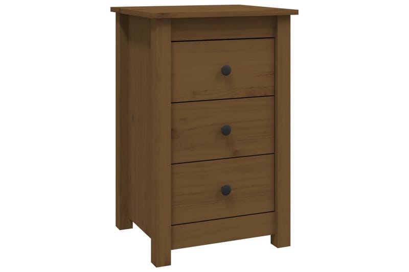 beBasic sengeborde 2 stk. 40x35x61,5 cm massivt fyrretræ gyldenbrun - Brun - Sengebord