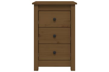 beBasic sengeborde 2 stk. 40x35x61,5 cm massivt fyrretræ gyldenbrun - Brun - Møbler - Borde - Aflastningsbord - Sengebord
