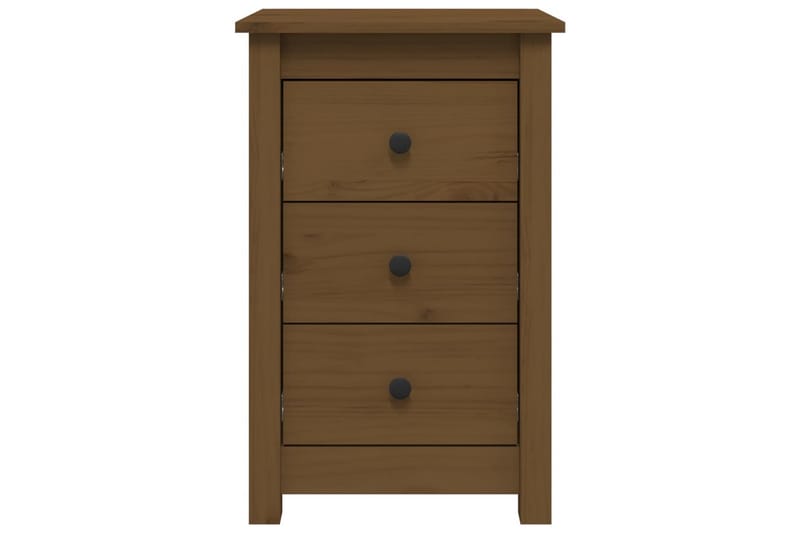 beBasic sengeborde 2 stk. 40x35x61,5 cm massivt fyrretræ gyldenbrun - Brun - Sengebord