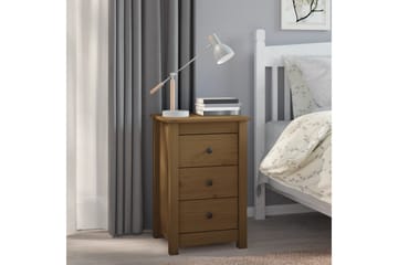 beBasic sengeborde 2 stk. 40x35x61,5 cm massivt fyrretræ gyldenbrun - Brun - Møbler - Borde - Aflastningsbord - Sengebord