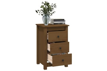 beBasic sengeborde 2 stk. 40x35x61,5 cm massivt fyrretræ gyldenbrun - Brun - Møbler - Borde - Aflastningsbord - Sengebord