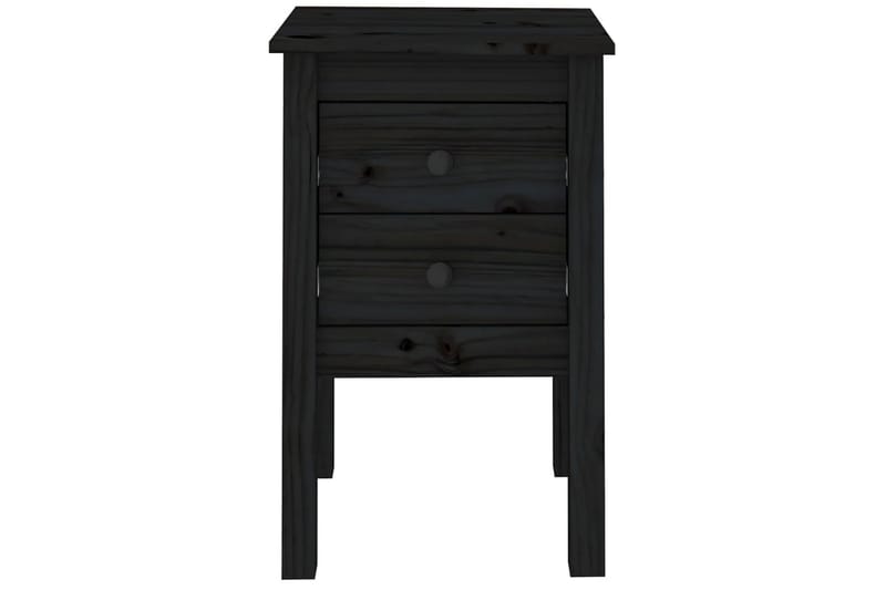beBasic sengeborde 2 stk. 40x35x61,5 cm massivt fyrretræ sort - Sort - Møbler - Borde - Aflastningsbord - Sengebord