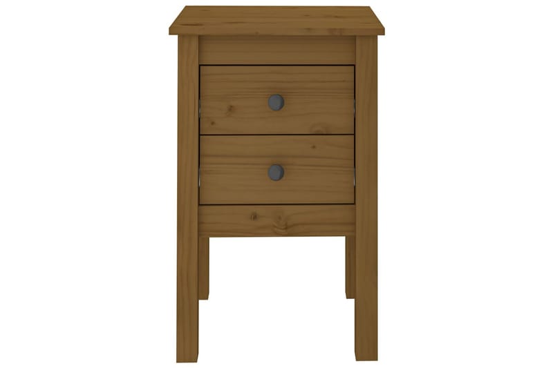 beBasic sengeborde 2 stk. 40x35x61,5cm massivt fyrretræ gyldenbrun - Brun - Møbler - Borde - Aflastningsbord - Sengebord