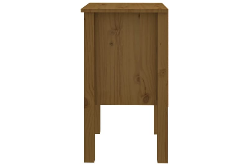 beBasic sengeborde 2 stk. 40x35x61,5cm massivt fyrretræ gyldenbrun - Brun - Sengebord