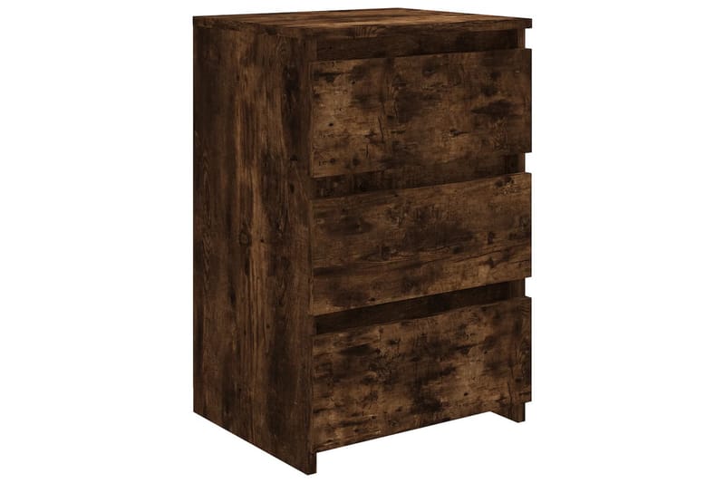 beBasic sengeborde 2 stk. 40x35x62,5 cm konstrueret træ røget egetræ - Brun - Møbler - Borde - Aflastningsbord - Sengebord