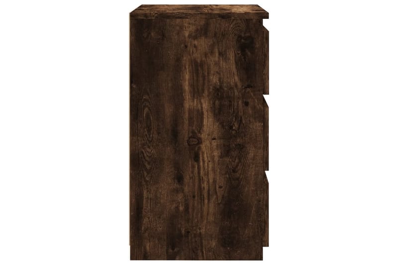 beBasic sengeborde 2 stk. 40x35x62,5 cm konstrueret træ røget egetræ - Brun - Møbler - Borde - Aflastningsbord - Sengebord