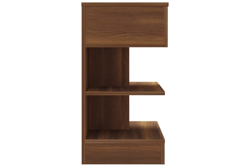 beBasic sengeborde 2 stk. 40x35x65 cm konstrueret træ brunt egetræ - Brun - Møbler - Borde - Aflastningsbord - Sengebord