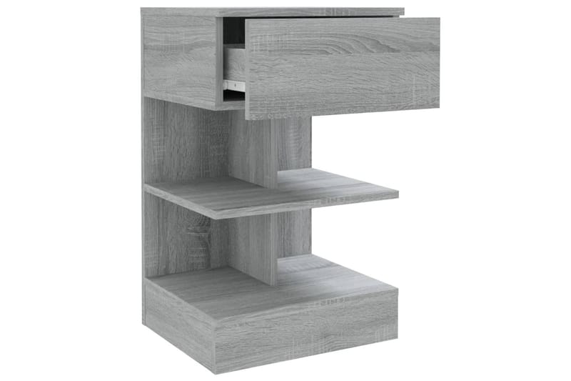 beBasic sengeborde 2 stk. 40x35x65 cm konstrueret træ grå sonoma-eg - GrÃ¥ - Møbler - Borde - Aflastningsbord - Sengebord