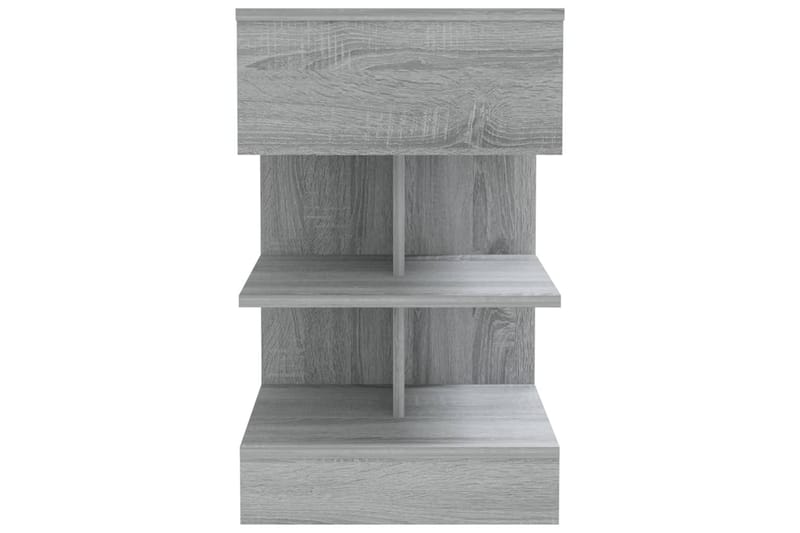 beBasic sengeborde 2 stk. 40x35x65 cm konstrueret træ grå sonoma-eg - GrÃ¥ - Møbler - Borde - Aflastningsbord - Sengebord