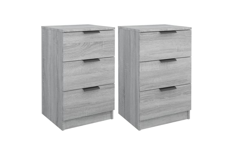 beBasic sengeborde 2 stk. 40x36x65 cm grå sonoma-eg - GrÃ¥ - Møbler - Borde - Aflastningsbord - Sengebord