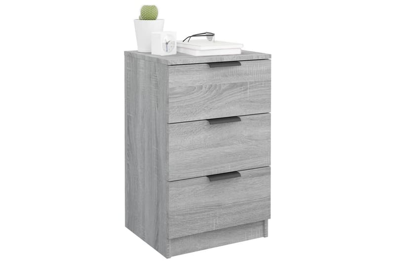 beBasic sengeborde 2 stk. 40x36x65 cm grå sonoma-eg - GrÃ¥ - Møbler - Borde - Aflastningsbord - Sengebord